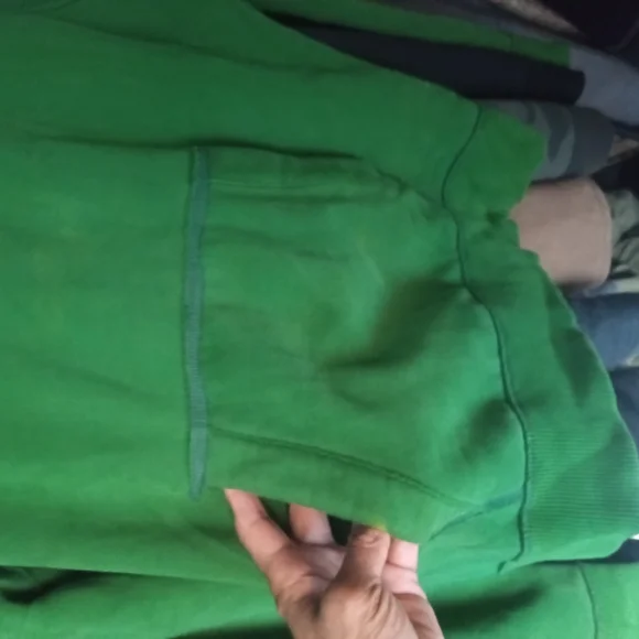 Abercrombie & Fitch Vibrant Green Pullover With Collar. - Picture 3 of 7